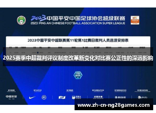 2025赛季中超裁判评议制度改革新变化对比赛公正性的深远影响
