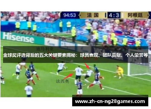 金球奖评选背后的五大关键要素揭秘：球员表现、团队贡献、个人荣誉等